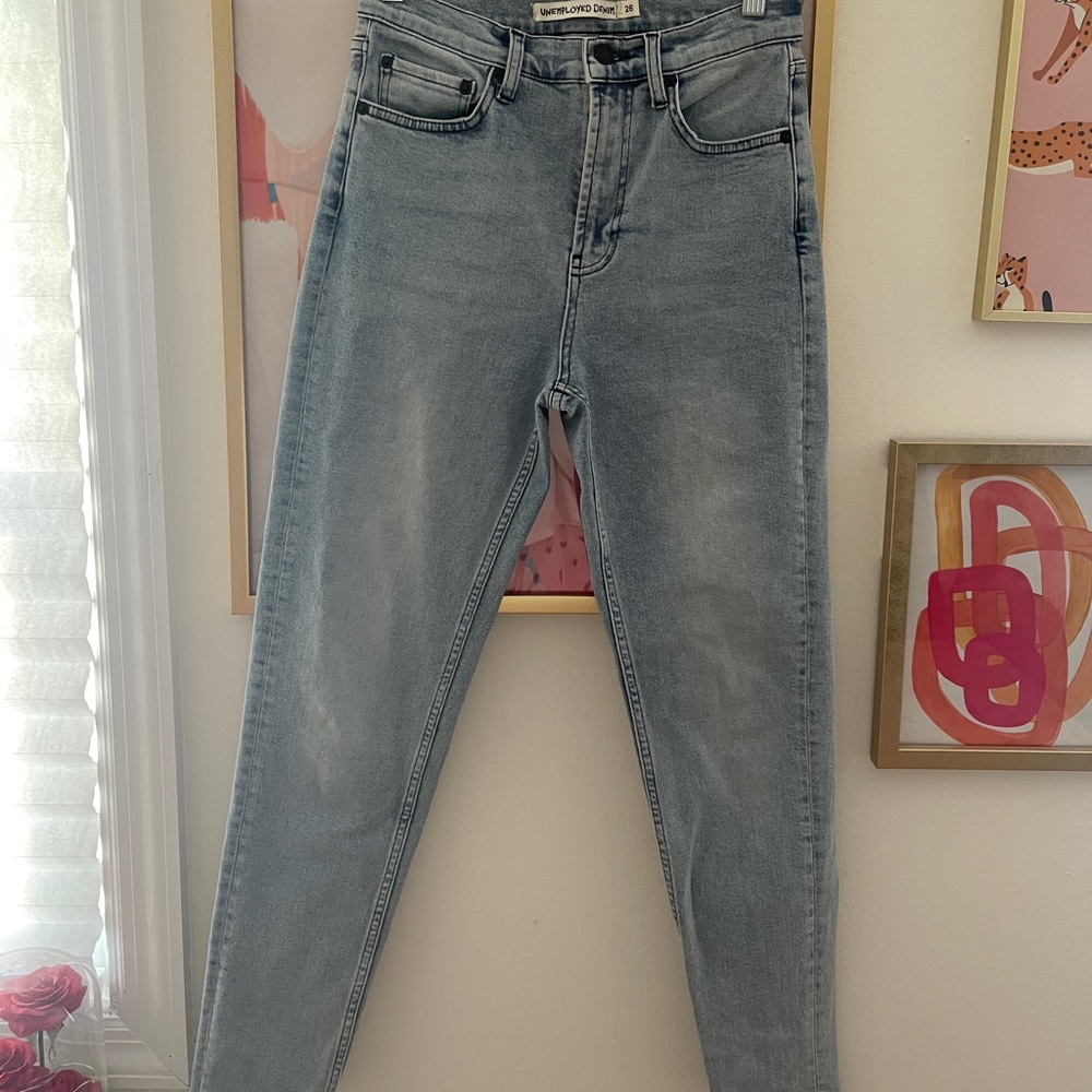 Unemployed denim stitched jeans